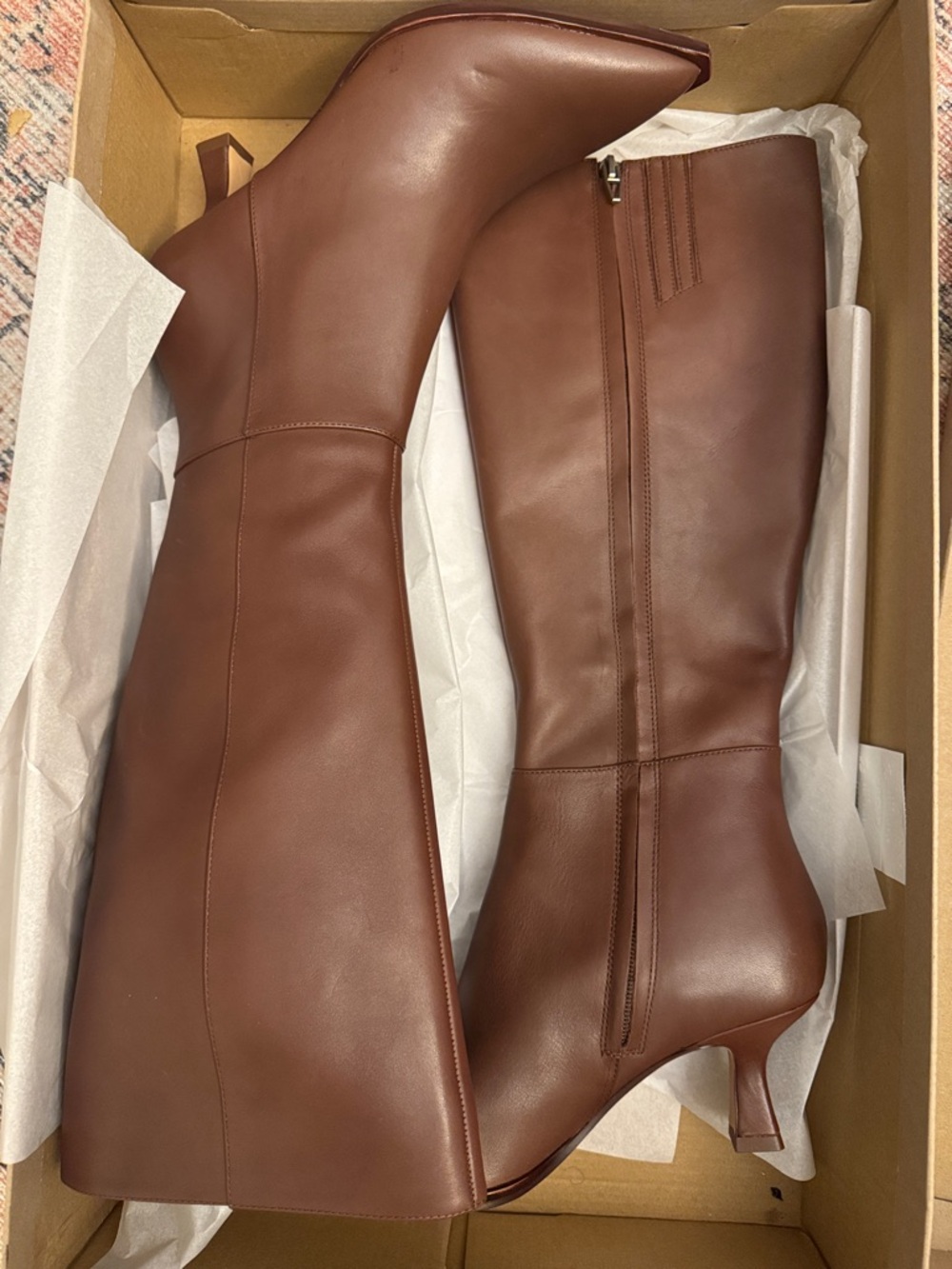 NEW Dolce Vita Brown Leather Knee-High Boots | New in Box | Women’s 7.5 - Picture 4 of 4